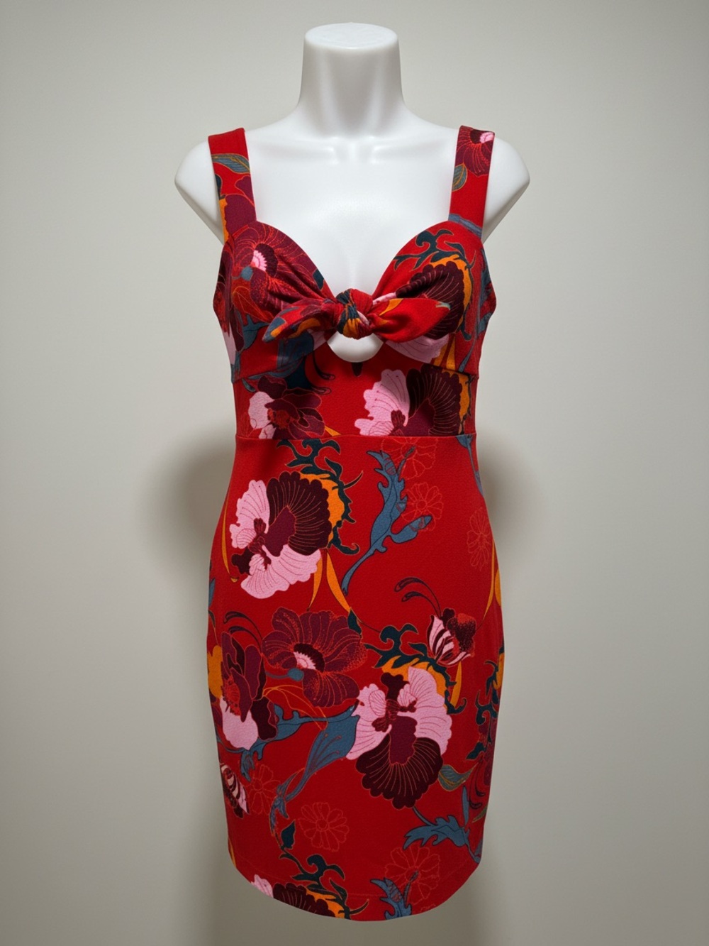 Free People Women’s Sweet Cherry Floral Print mini dress in Red. Size Small - Picture 3 of 10